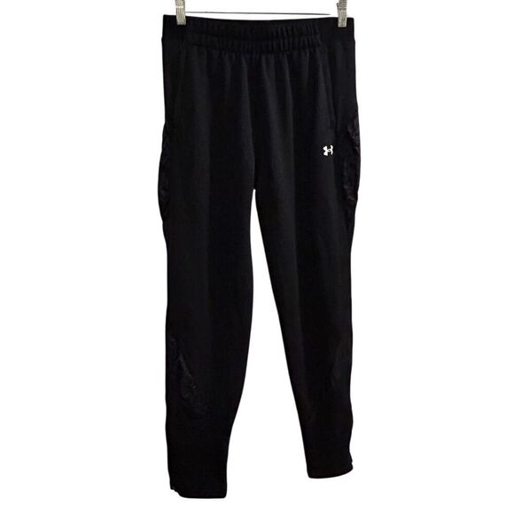 Under Armour Women's Tall Black Sweatpants Size M Casual Relaxed Fit - Picture 1 of 16